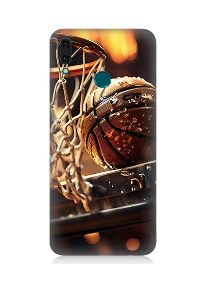Huawei Y7 2018 Uyumlu Uzay Iskeleti Desenli Silikon Kılıf