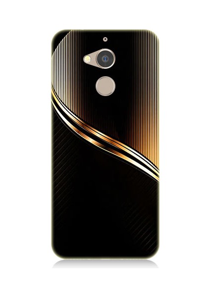 General Mobile Gm8 Uyumlu Altın Şerit Desenli Silikon Kılıf