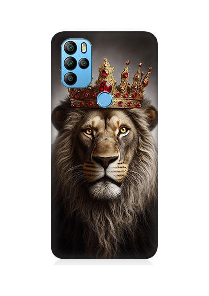 General Mobile GM21 Pro Uyumlu Taçlı Aslan 2 Desenli Silikon Kılıf
