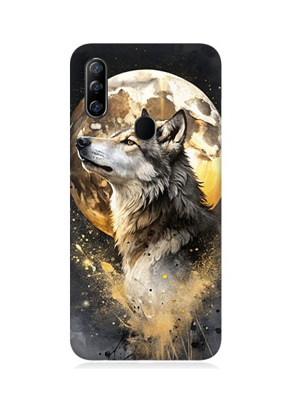 General Mobile GM20 Pro Uyumlu Kurt ve Ay Desenli Silikon Kılıf