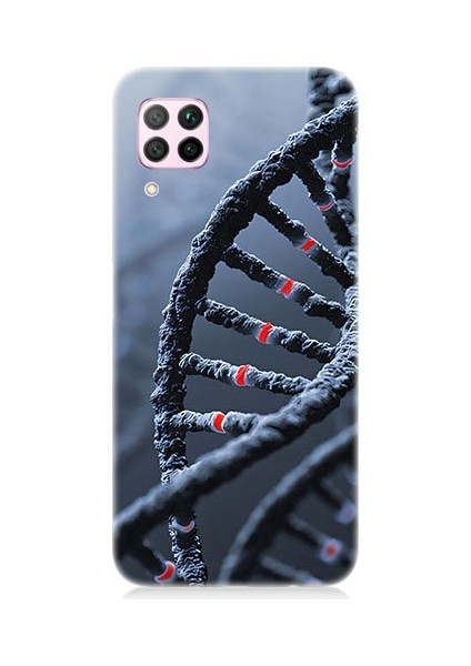 Huawei P40 Lite Uyumlu Dna Sarmalı Desenli Silikon Kılıf
