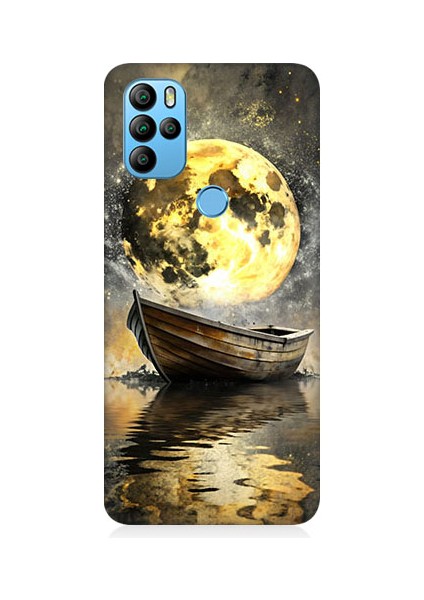 General Mobile GM21 Pro Uyumlu Ay ve Tekne Desenli Silikon Kılıf