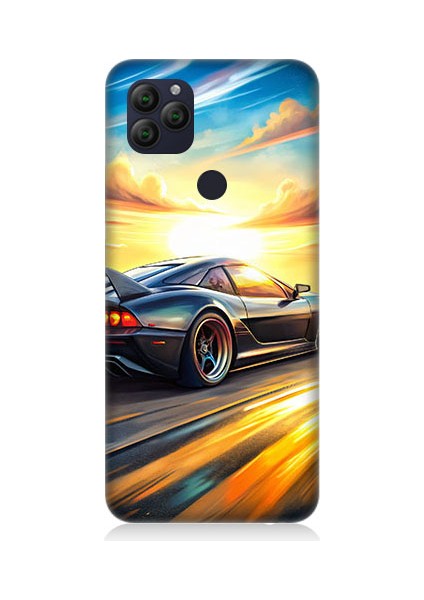 General Mobile GM22 Uyumlu Hızlı Araba Desenli Silikon Kılıf