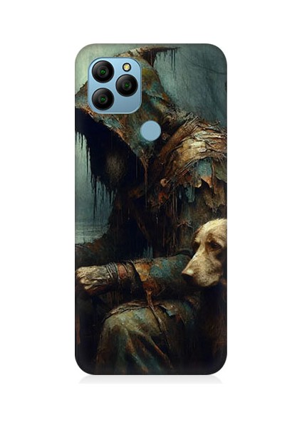 General Mobile GM21 Uyumlu Hüzünlü Adam Desenli Silikon Kılıf