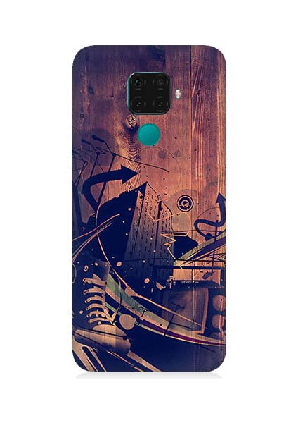 Huawei Mate 30 Lite Uyumlu Karanlık Tiyatro Desenli Silikon Kılıf