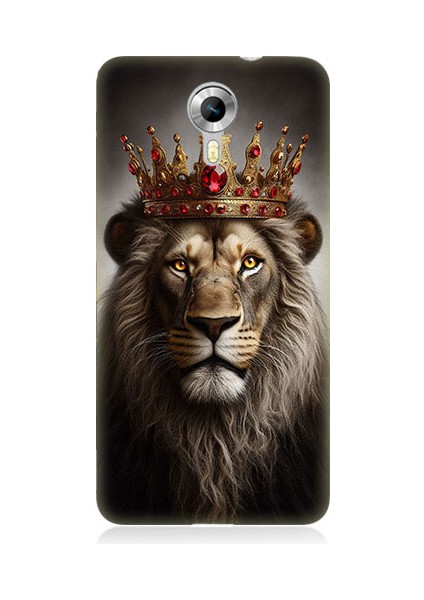 General Mobile Discovery 4g Uyumlu Taçlı Aslan 2 Desenli Silikon Kılıf