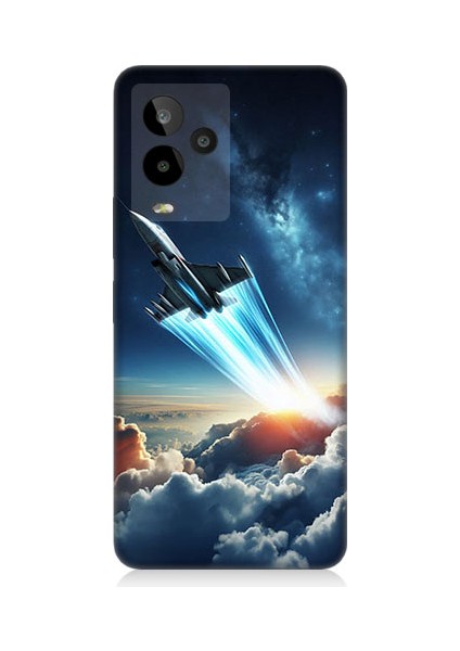 General Mobile GM24 Pro Uyumlu Uzay Roketi Desenli Silikon Kılıf