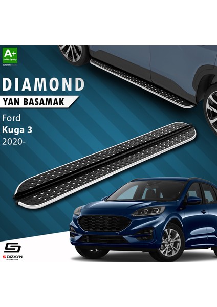 Ford Kuga 3 Diamond Krom Yan Basamak 183 cm 2020 Üzeri A+ Kalite