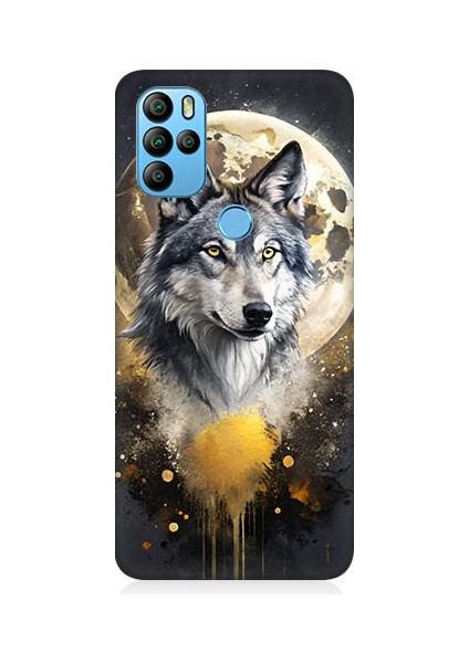 General Mobile GM21 Pro Uyumlu Ay ve Kurt Desenli Silikon Kılıf