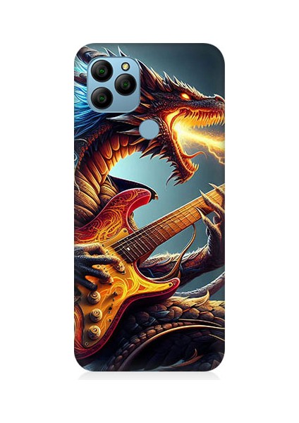 General Mobile GM21 Uyumlu Gitar Ejderhası Desenli Silikon Kılıf