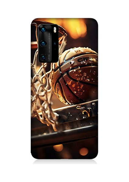 Huawei P40 Pro Uyumlu Uzay Iskeleti Desenli Silikon Kılıf