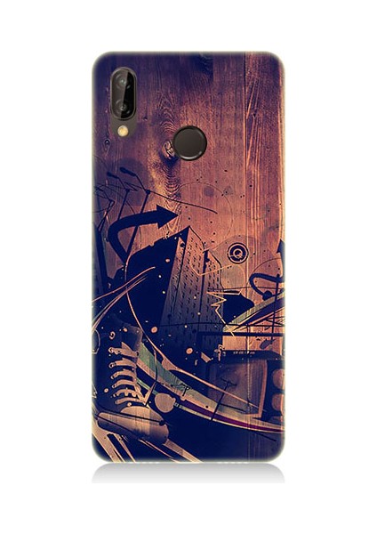 Huawei P20 Lite Uyumlu Karanlık Tiyatro Desenli Silikon Kılıf
