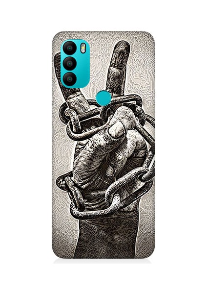 General Mobile GM21 Plus Uyumlu Barış Eli Desenli Silikon Kılıf