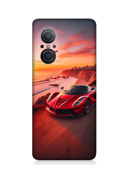 Huawei Nova 9 Se Uyumlu Hızlı Kırmızı Desenli Silikon Kılıf