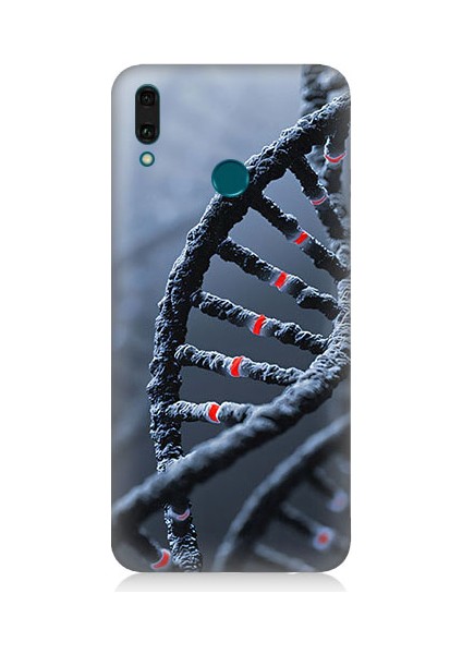 Huawei Y7 2018 Uyumlu Dna Sarmalı Desenli Silikon Kılıf