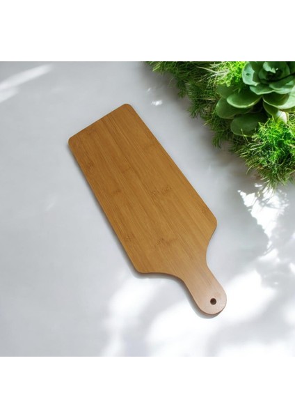 48-17 cm Uzun Pizza Sunum Tepsisi Ahşap Bazlama Tost Sunum Tepsisi Servis Tepsisi