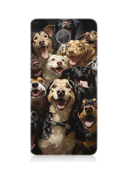 General Mobile Gm5 Plus Uyumlu Köpek Ailesi Desenli Silikon Kılıf