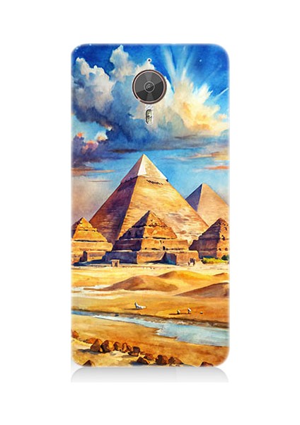 General Mobile Gm5 Plus Uyumlu Piramid Manzarası Desenli Silikon Kılıf