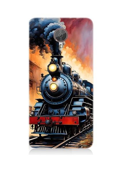 General Mobile Gm5 Plus Uyumlu Buharlı Tren Desenli Silikon Kılıf
