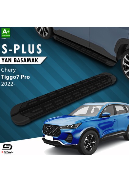 Chery Tiggo7 Pro S-Plus Siyah Yan Basamak 183 Cm Etekli 2022 Üzeri A+ Kalite