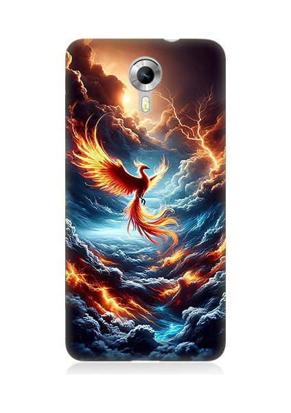 General Mobile Discovery 4g Uyumlu Ateşli Anka Desenli Silikon Kılıf