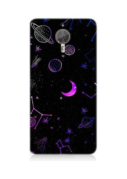 General Mobile Gm5 Plus Uyumlu Uzay Deseni Desenli Silikon Kılıf