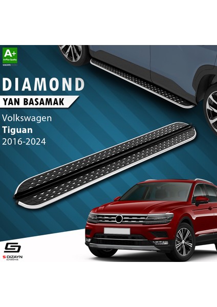 VW Tiguan 2 Diamond Krom Yan Basamak 173 Cm 2016-2024 A+ Kalite