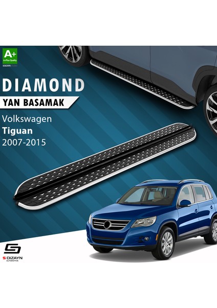 VW Tiguan Diamond Krom Yan Basamak 173 Cm 2007-2015 A+ Kalite