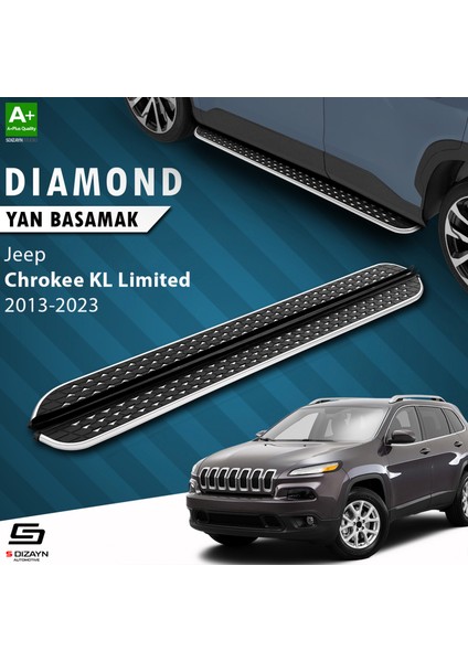 Jeep Cherokee KL Diamond Krom Yan Basamak 173 Cm 2013-2023 A+ Kalite