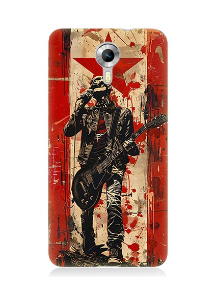 General Mobile Discovery 4g Uyumlu Kırmızı Gitar Desenli Silikon Kılıf