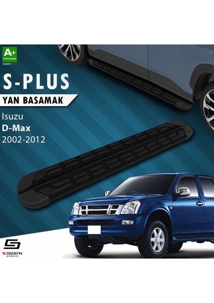 Isuzu D-Max S-Plus Siyah Yan Basamak 203 Cm 2002-2012 A+ Kalite