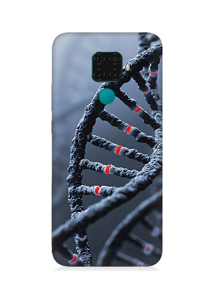 Huawei Mate 30 Lite Uyumlu Dna Sarmalı Desenli Silikon Kılıf