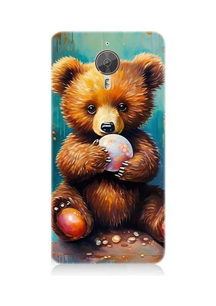 General Mobile Gm5 Plus Uyumlu Ayıcık ve Top Desenli Silikon Kılıf