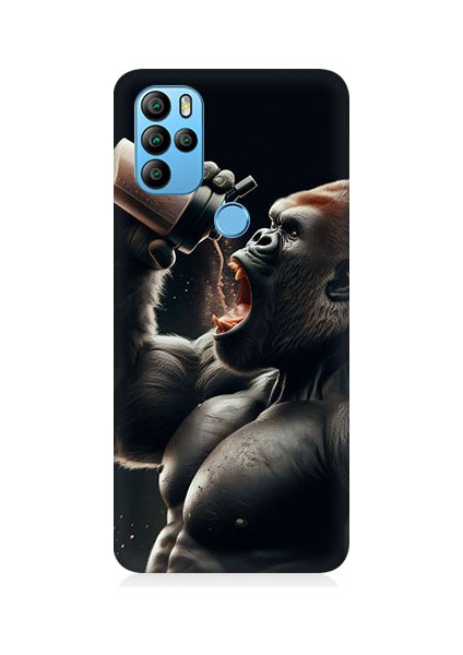 General Mobile GM21 Pro Uyumlu Içecek Goril Desenli Silikon Kılıf