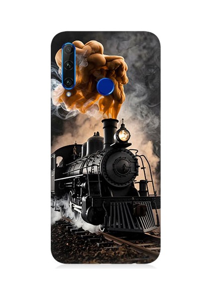 Huawei Honor 20 Lite Uyumlu Kara Tren Desenli Silikon Kılıf