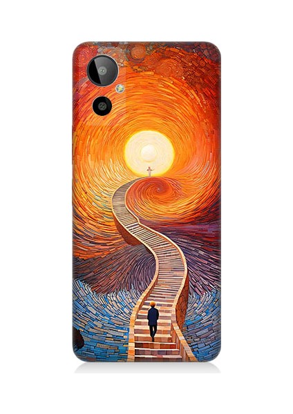 General Mobile GM23 Se Uyumlu Işıklı Yol Desenli Silikon Kılıf