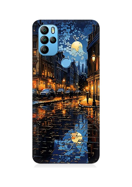 General Mobile GM21 Pro Uyumlu Gece Sokak Desenli Silikon Kılıf