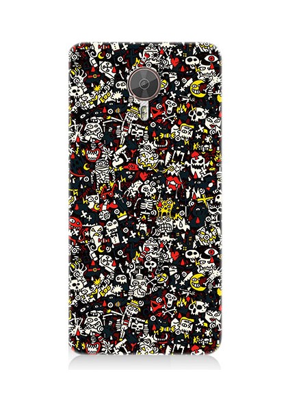General Mobile Gm5 Plus Uyumlu Küçük Figürler Desenli Silikon Kılıf