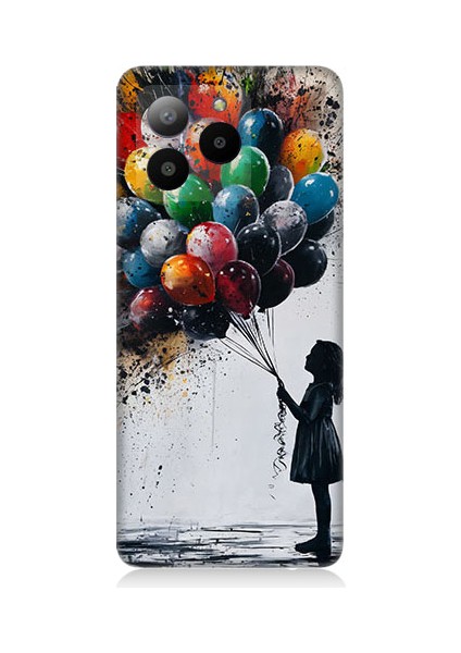 Omix X7 Uyumlu Balonlu Çocuk Desenli Silikon Kılıf