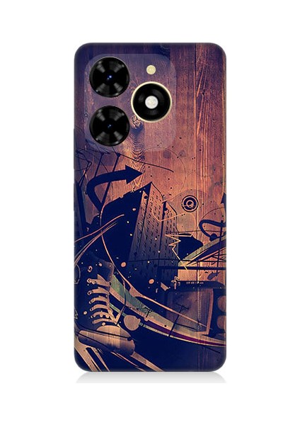 Tecno Spark 20C Uyumlu Karanlık Tiyatro Desenli Silikon Kılıf