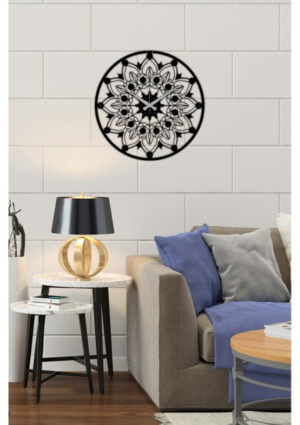 Modern Art Metal Saati -Ev Dekorasyon - 50 X 50 - Cm - Siyah - Clock-049 modelleri