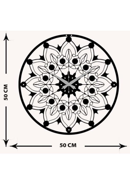 Modern Art Metal Saati -Ev Dekorasyon - 50 X 50 - Cm - Siyah - Clock-049 indirimleri
