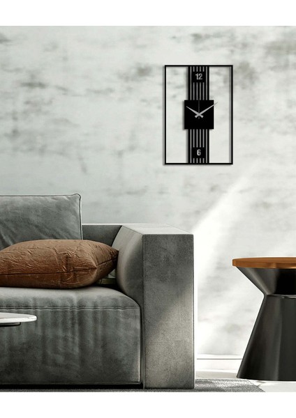 Serisi Metal Duvar Saati -Ev Dekorasyon - 50 X 34 - Cm - Siyah - Clock-247 fırsatları