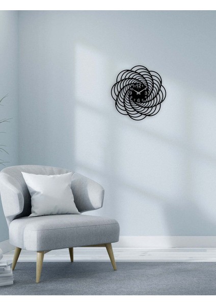 Illüzyon Duvar Saati -Ev Dekorasyon - 50 X 50 - Cm - Siyah - Clock-032 fırsatları