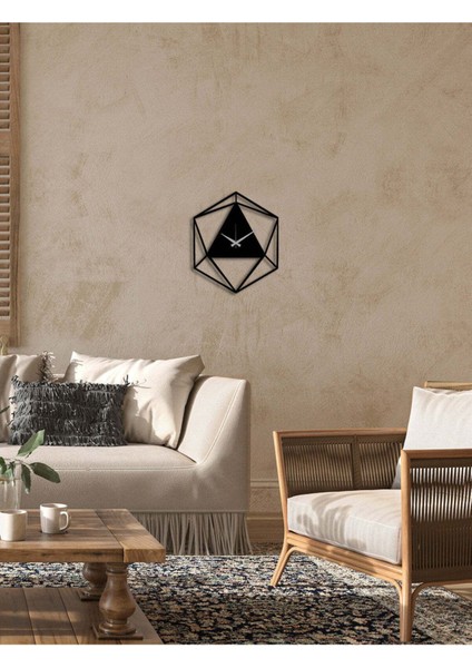 Modern Art Metal Duvar Saati -Ev Dekorasyon - 35 X 45 - Cm - Siyah - Clock-234 modelleri