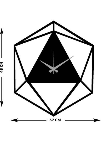 Modern Art Metal Duvar Saati -Ev Dekorasyon - 35 X 45 - Cm - Siyah - Clock-234 indirimleri