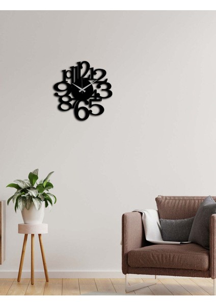 Modern Metal Duvar Saati -Ev Dekorasyon - 50 X 50 - Cm - Siyah - Clock-006 fiyatları