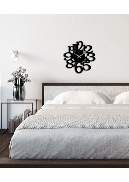 Modern Metal Duvar Saati -Ev Dekorasyon - 50 X 50 - Cm - Siyah - Clock-006 modelleri