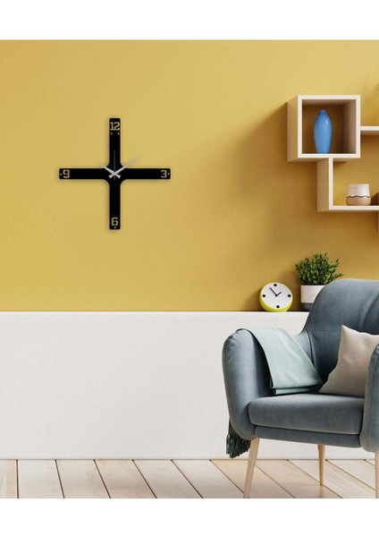 Duvar Saati -Ev Dekorasyon - 40 X 40 - Cm - Siyah - Clock-020 fiyatları