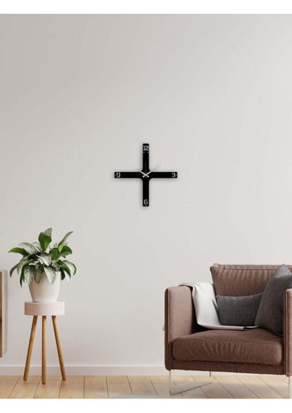 Duvar Saati -Ev Dekorasyon - 40 X 40 - Cm - Siyah - Clock-020 fırsatları